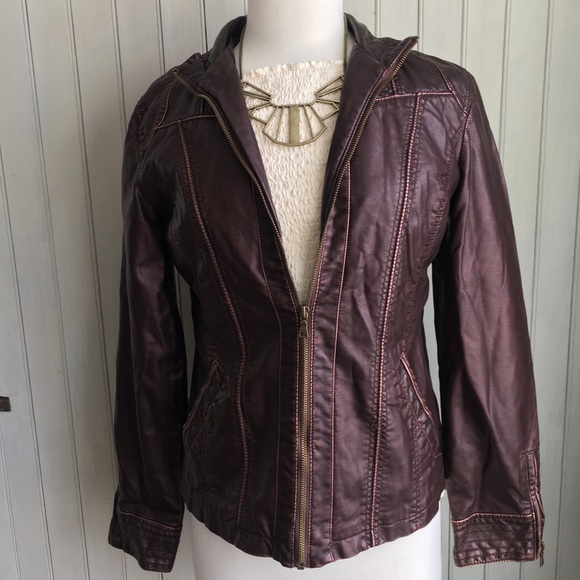 Big Chill Vintage Jackets & Blazers - NWT Chocolate Brown Faux Leather Jacket